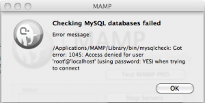 Mamp Error Msg